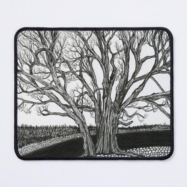 Item preview, Solitary Tree – Ink Landscape Drawing designed and sold by DanielleJScott.com.