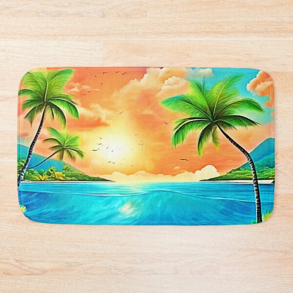 Item preview, Tropical Sunset Paradise Beach View designed and sold by Health And Fitness Posts e-Store.