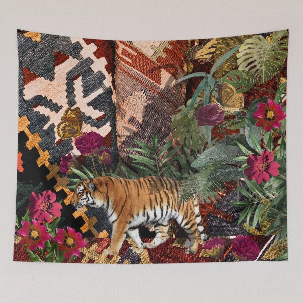 Item preview, Tiger Forest Rug  designed and sold by Asmaa Abdul-Azim.