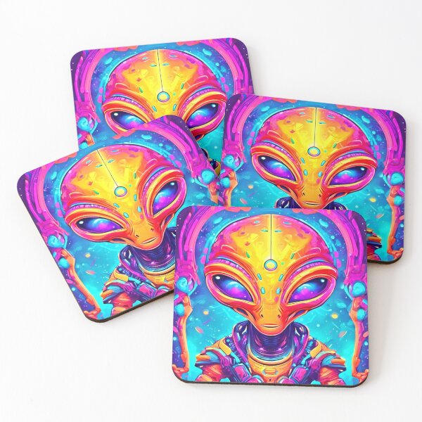 Item preview, Galactic Cyborg Alien with Neon Glow designed and sold by Health And Fitness Posts e-Store.