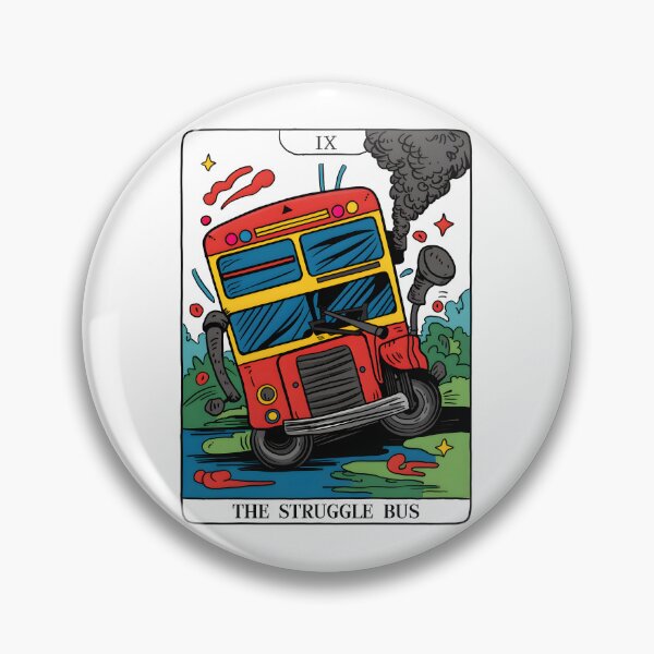 Item preview, "The Struggle Bus" Tarot Card | Chaotic & Relatable Exhaustion Aesthetic designed and sold by MillennialVibe.