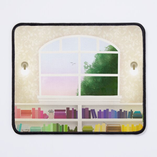 Item preview, Rainbow Library - Bookish Illustration designed and sold by Homebody Hobbyist.