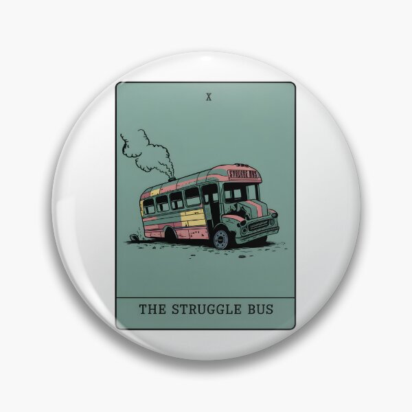 Item preview, Minimalist "The Struggle Bus" Tarot Card | Chaotic & Relatable Dark Humor Aesthetic designed and sold by MillennialVibe.