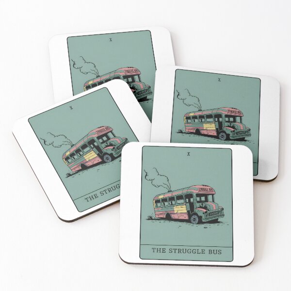 Item preview, Minimalist "The Struggle Bus" Tarot Card | Chaotic & Relatable Dark Humor Aesthetic designed and sold by MillennialVibe.