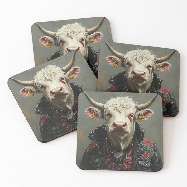 Item preview, Heavy Metal Cow - Animal Art designed and sold by Chrisjeffries24.