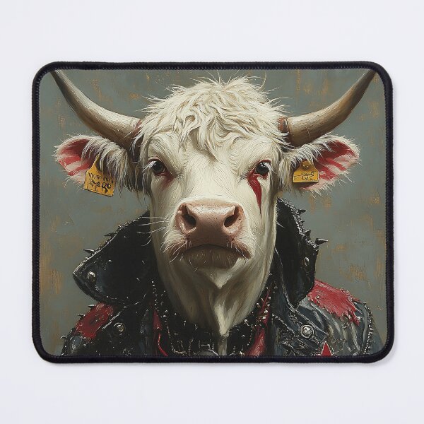 Item preview, Heavy Metal Cow - Animal Art designed and sold by Chrisjeffries24.