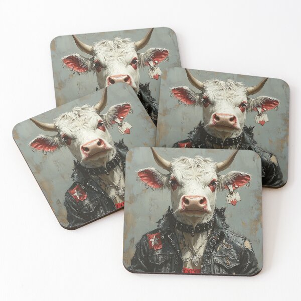 Item preview, Heavy Metal Cow - Animal Art designed and sold by Chrisjeffries24.