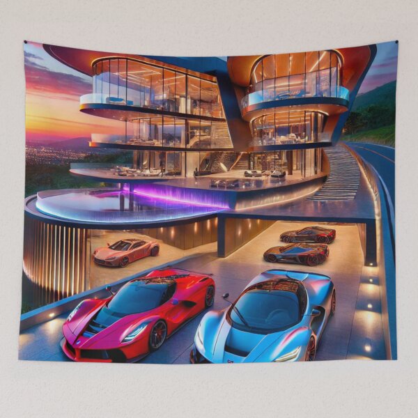 Item preview, Epic Futuristic House with Multi-Level Car Display designed and sold by GrizzlyCollective.