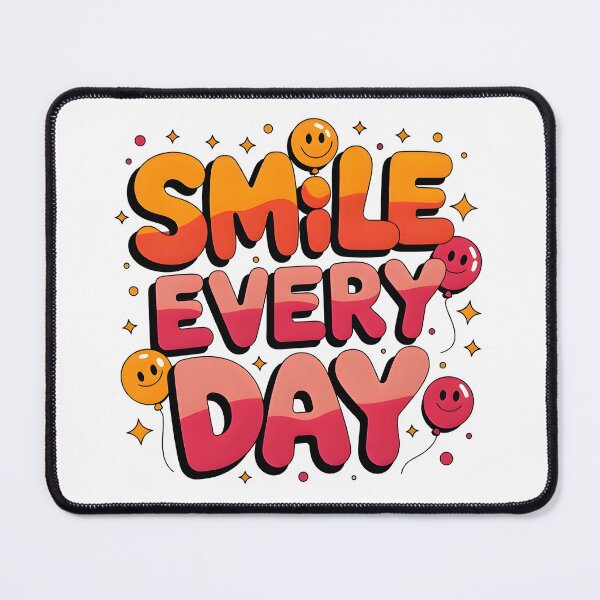 Item preview, Sonríe todos los días: tipografía alegre con globos sonrientes designed and sold by MOBI-CASE.