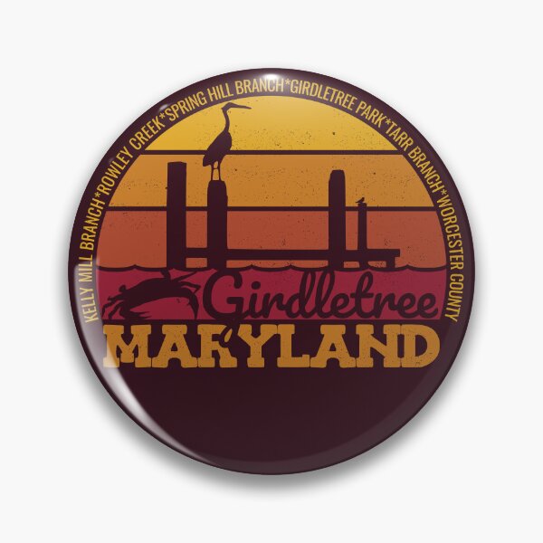 Item preview, Girdletree Maryland Sunset Retro Local Pride Logo designed and sold by CRHPOD20.