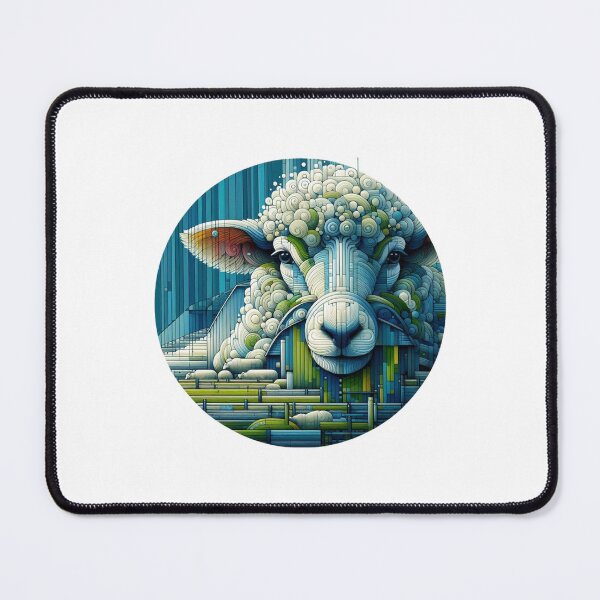 Item preview, Blue Curly Sheep with Barn designed and sold by Comicalcreation.