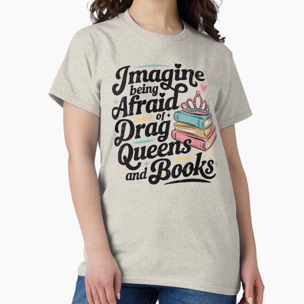 Item preview, Afraid Of Drag Queens And Books - Vintage Bookish designed and sold by beansterp.