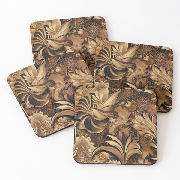 Item preview, Floral Leopard Pattern designed and sold by decoluxe.
