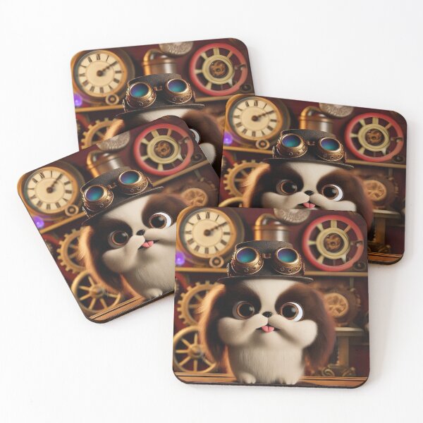 Item preview, Steampunk Japanese Chin With Goggles designed and sold by Sillytoe.