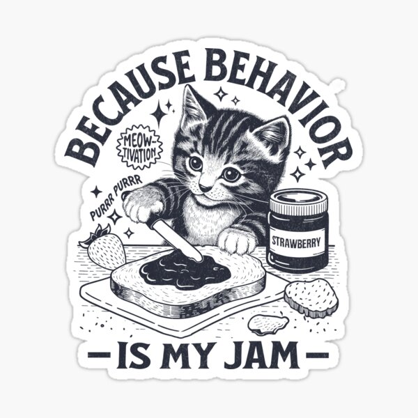 Vista previa del artículo con la obra «El comportamiento es mi pasión: diseño de gatito vintage», diseñado y vendido por beansterp.