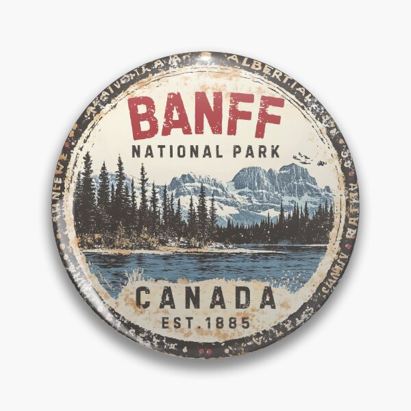 Item preview, A Vintage Emblem of Banff National Park - Canada  designed and sold by GoodOldVintage.