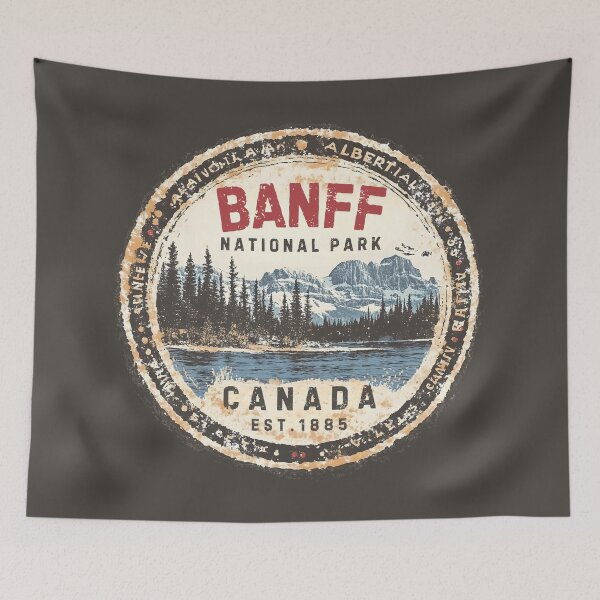 Item preview, A Vintage Emblem of Banff National Park - Canada  designed and sold by GoodOldVintage.