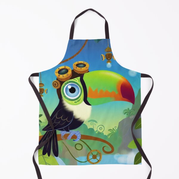 Item preview, Steampunk Keel-Billed Toucan in Jungle designed and sold by Sillytoe.