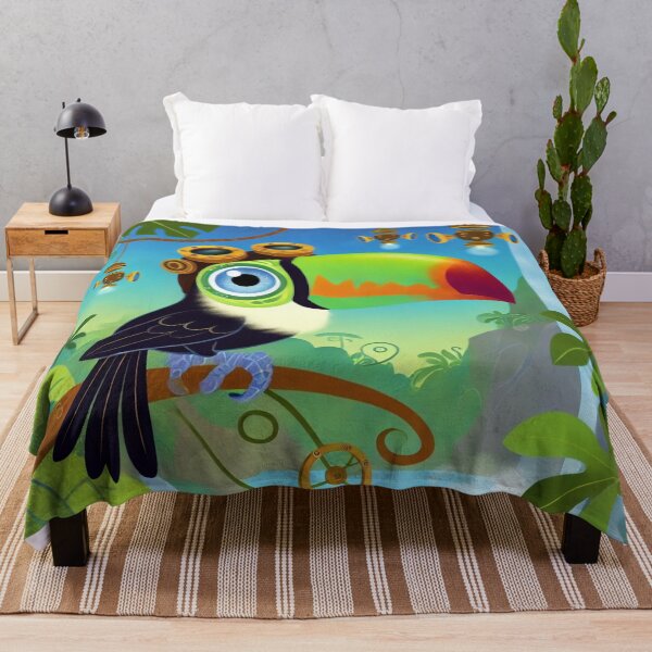 Item preview, Steampunk Keel-Billed Toucan in Jungle designed and sold by Sillytoe.