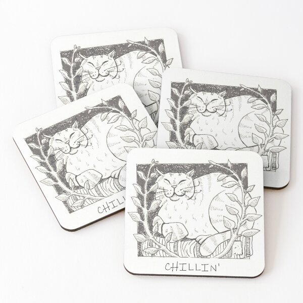 Item preview, Happy sleeping cat illustration designed and sold by CrittersByLola.