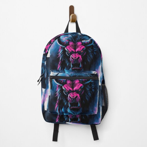 Item preview, Neon Demon Beast Illustration Dark Fantasy Glowing Eyes designed and sold by ArtComixHaven.