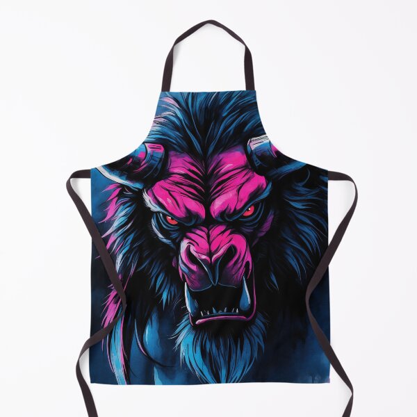 Item preview, Neon Demon Beast Illustration Dark Fantasy Glowing Eyes designed and sold by ArtComixHaven.