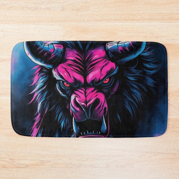 Item preview, Neon Demon Beast Illustration Dark Fantasy Glowing Eyes designed and sold by ArtComixHaven.