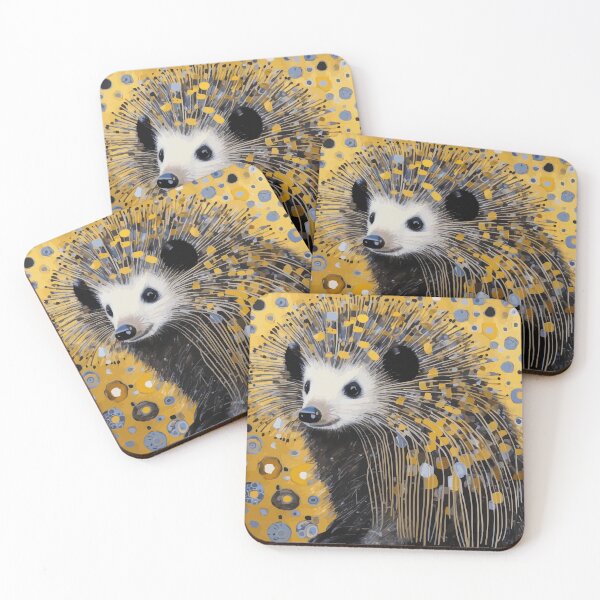 Item preview, Whimsical Hedgehog in Gustav Klimt  designed and sold by Vicky Brago-Mitchell®.