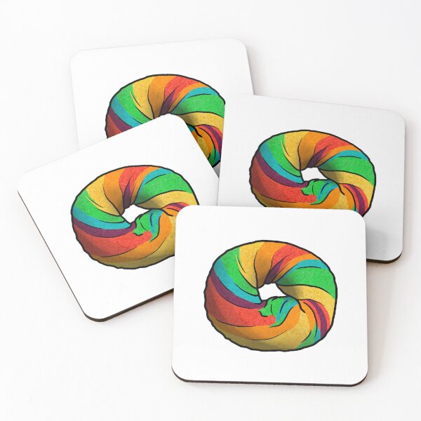 Item preview, Rainbow Bagel designed and sold by honeybeepaper.