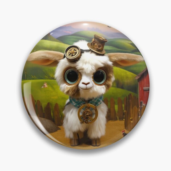 Item preview, Steampunk Kinder Goat Farmyard Charm designed and sold by Sillytoe.