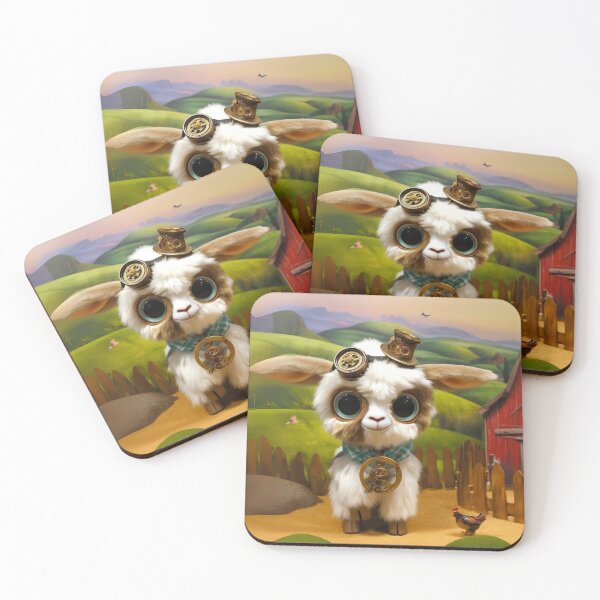 Item preview, Steampunk Kinder Goat Farmyard Charm designed and sold by Sillytoe.