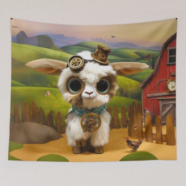Item preview, Steampunk Kinder Goat Farmyard Charm designed and sold by Sillytoe.