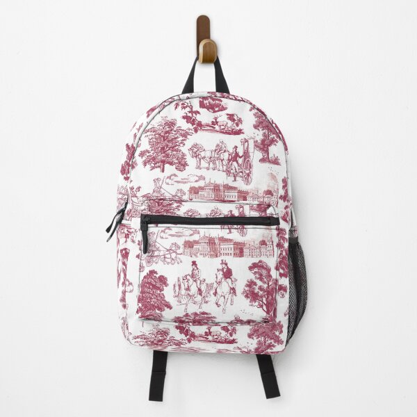 Item preview, Pride and Prejudice Horses Pink Toile Pattern designed and sold by tanjica.