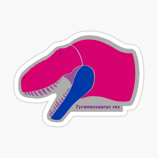 Item preview, Stylized T. rex head (Bi) pink neck named designed and sold by JayceTheCC.
