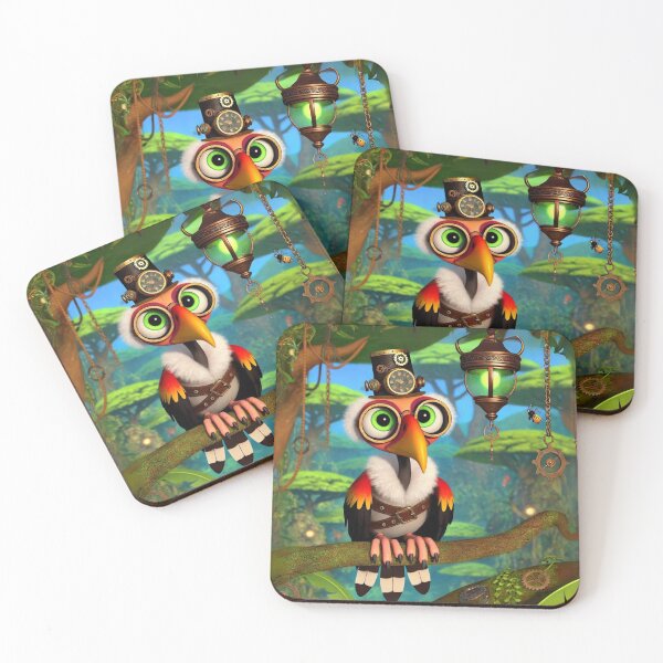 Item preview, Steampunk King Vulture in Jungle designed and sold by Sillytoe.