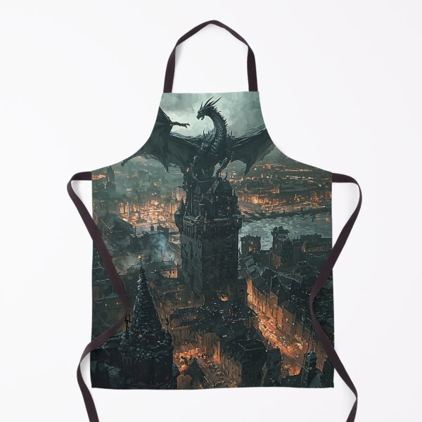 Item preview, The Twilight Dragon Over the Harbor City designed and sold by oanaunciuleanu.