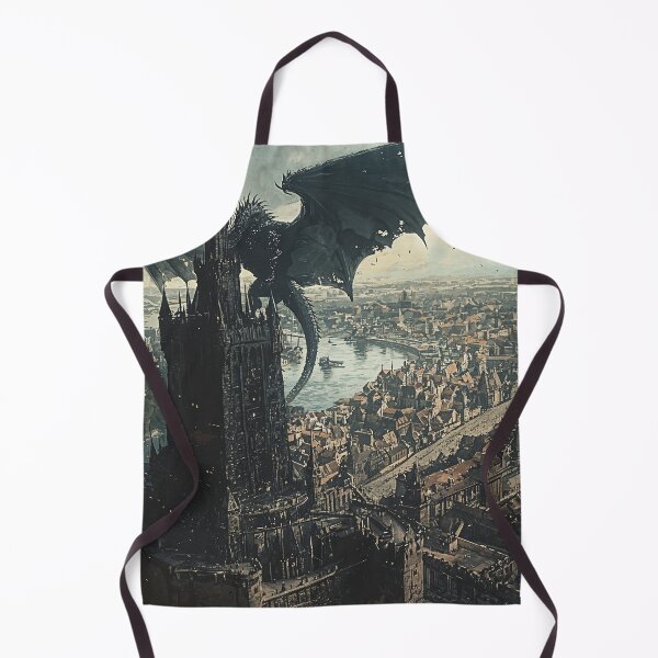 Item preview, The Twilight Dragon Over the Harbor City designed and sold by oanaunciuleanu.