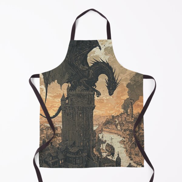 Item preview, The Twilight Dragon Over the Harbor City designed and sold by oanaunciuleanu.