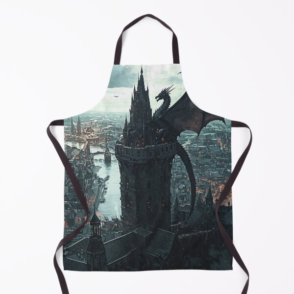 Item preview, The Twilight Dragon Over the Harbor City designed and sold by oanaunciuleanu.