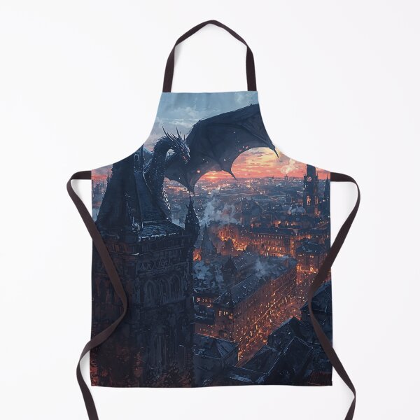 Item preview, The Twilight Dragon Over the Harbor City designed and sold by oanaunciuleanu.