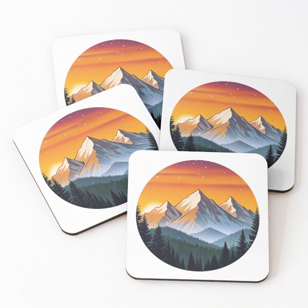 Item preview, Snowy Mountains Sunset designed and sold by Chughtai's Art.