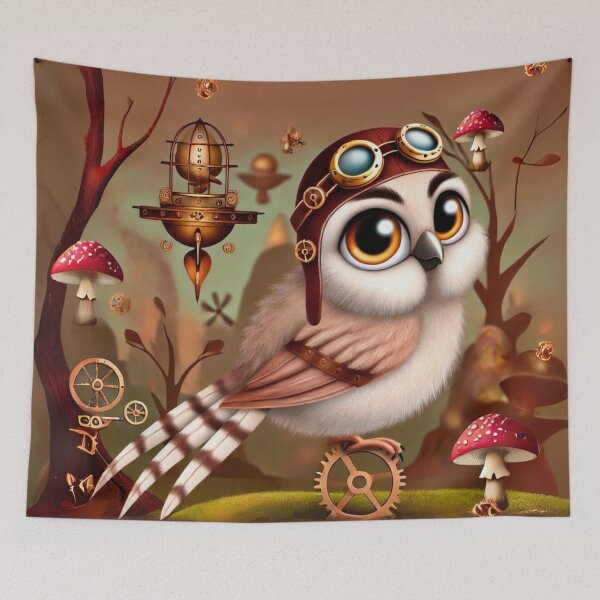 Item preview, Steampunk Linnet with Aviator Goggles designed and sold by Sillytoe.