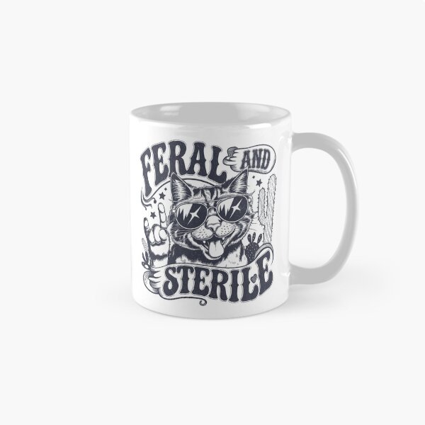 Item preview, Feral and Sterile - Funny Vintage Cat Graphic designed and sold by Beanster-nl.