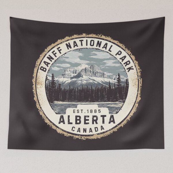 Item preview, A Vintage Emblem of Banff National Park - Canada  designed and sold by GoodOldVintage.