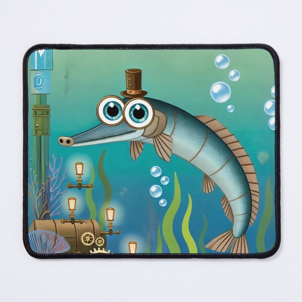Item preview, Steampunk Longnose Gar Underwater Adventure designed and sold by Sillytoe.