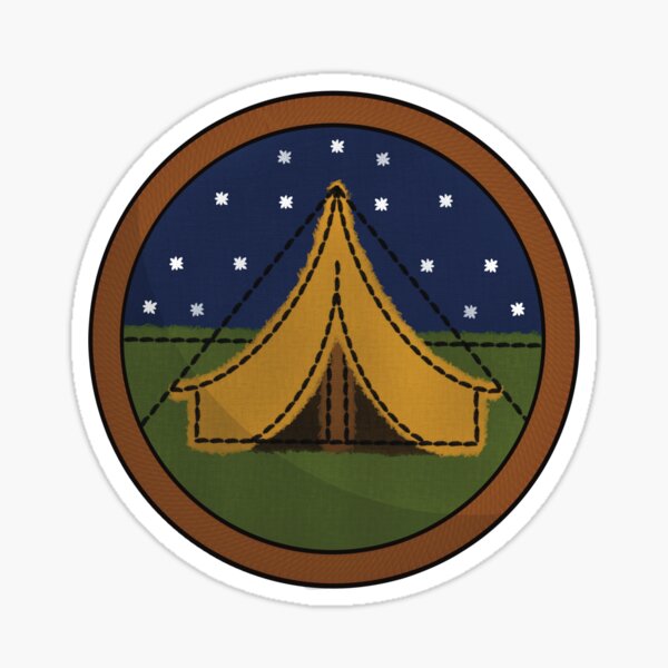 Item preview, Tent Building Patch designed and sold by honeybeepaper.