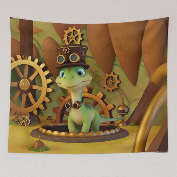 Item preview, Steampunk Maiasaura in a Mechanical World designed and sold by Sillytoe.