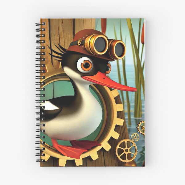 Item preview, Steampunk Merganser in a Clockwork World designed and sold by Sillytoe.