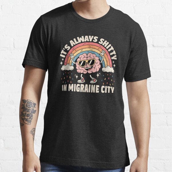 Vista previa del artículo con la obra «En la ciudad de la migraña siempre es una mierda», diseñado y vendido por beansterp.