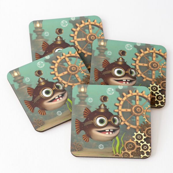 Item preview, Steampunk Monkfish in a Mechanical Reef designed and sold by Sillytoe.